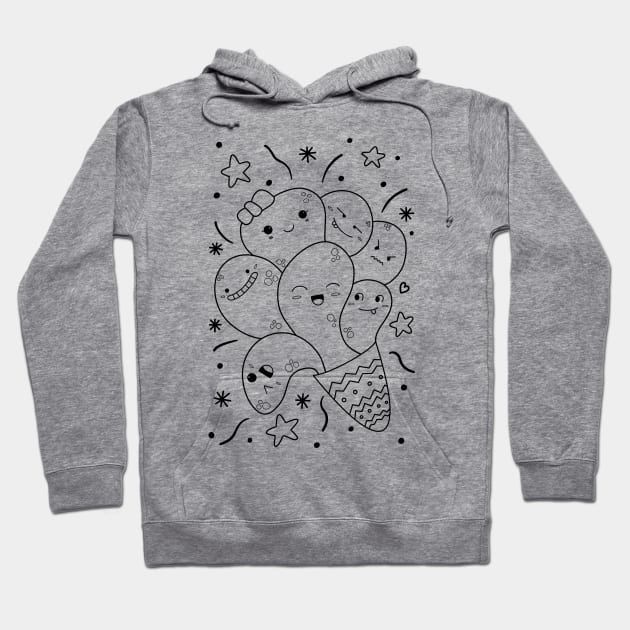 Doodle party confetti Hoodie by You Can Doodle